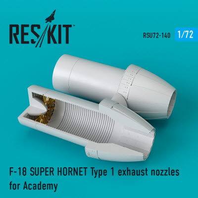 RSU72-0140 1/72 F/A-18 "Super Hornet" type 1 exhaust nozzles for Academy kit (1/72)