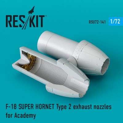 RSU72-0141 1/72 F/A-18 \"Super Hornet\" type 2 exhaust nozzles for Academy kit (1/72)