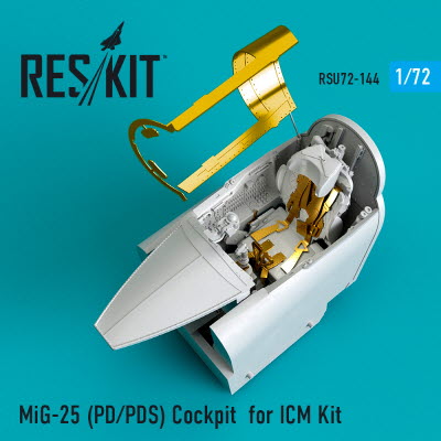 [사전 예약] RSU72-0144 1/72 MiG-25 (PD, PDS) Cockpit for ICM kit (1/72)