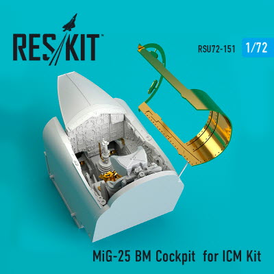 [사전 예약] RSU72-0151 1/72 MiG-25 BM Cockpit for ICM kit (1/72)