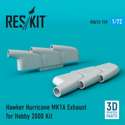 [사전 예약] RSU72-0159 1/72 Hawker Hurricane MK1A exhaust for Hasegawa/Hobby 2000 kit (1/72)