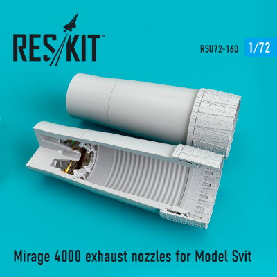 RSU72-0160 1/72 Mirage IIIE exhaust nozzle for Modelsvit kit (1/72)