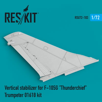 [사전 예약] RSU72-0183 1/72 Vertical stabilizer for F-105G \"Thunderchief\" Trumpeter 01618 kit (1/72)