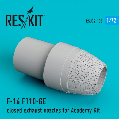RSU72-0186 1/72 F-16 F110-GE close exhaust nozzles for Academy Kit (1/72)