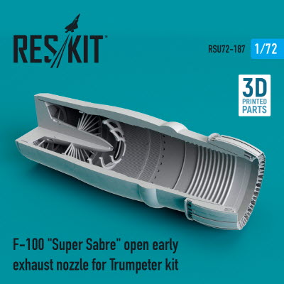 RSU72-0187 1/72 F-100 \"Super Sabre\" open early exhaust nozzle for Trumpeter kit (1/72)