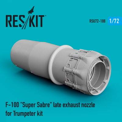 [사전 예약] RSU72-0188 1/72 F-100 \"Super Sabre\" late exhaust nozzle for Trumpeter kit (1/72)