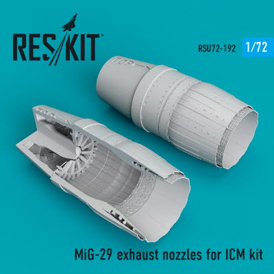 [사전 예약] RSU72-0192 1/72 MiG-29 exhaust nozzles ICM Kit (1/72)