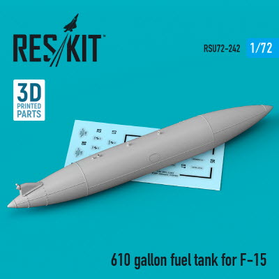 RSU72-0242 1/72 610 gallon fuel tank for F-15 (1 pcs) (3D printing) (1/72)