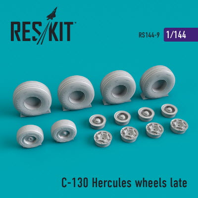 RS144-0009 1/144 C-130 "Hercules" wheels set late version (1/144)
