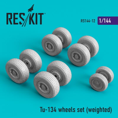 RS144-0012 1/144 Tu-134 wheels set (weighted) (1/144)
