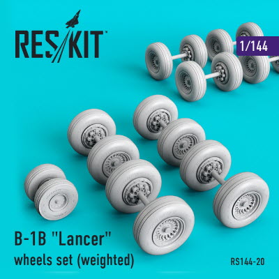 RS144-0020 1/144 B-1B \"Lancer\" wheels set (weighted) (1/144)