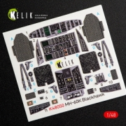 K48050 1/48 MH-60K \"Black Hawk\" interior 3D decals for Italeri kit 2666 (1/48) Italeri