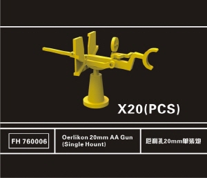 FH760006 1/700 USN Oerlikon 20mm AA Gun (Single Hount)