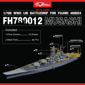 FH780012 1/700 WWII IJN BATTLESHIP MUSASHI (FOR FUJIMI 460024)