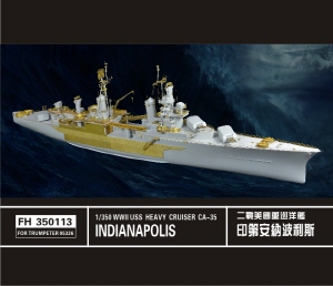 FH350113 1/350 USS WWII Heavy Cruiser Indianapolis CA-35(ForTrumpeter 05326)