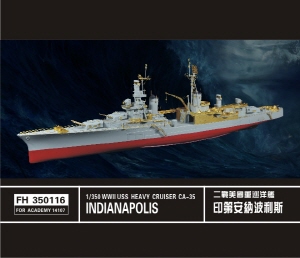 FH350116 1/350 USS WWII Heavy Cruiser Indianapolis CA-35(ForAcademy14107)