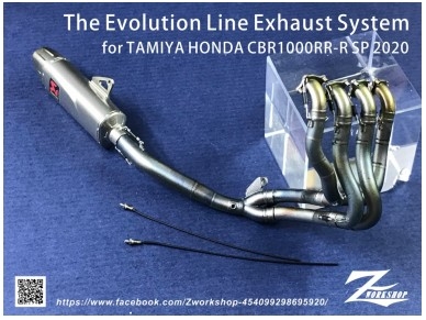 Z02-001 1/12 The Evolution Line Exhaust Systemfor TAMIYA HONDA CBR1000RR-R SP 2020 14138, 14141