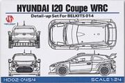 HD02-0454 1/24 Hyundai I20 Coupe WRC Detail-up Set For Belkits 014（PE+Resin+Metal parts）