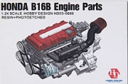[사전 예약] HD03-0666 1/24 Honda B16B Engine Parts Detail Set (Resin+PE+Metal Logo+Metal parts)