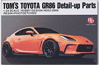 HD03-0668 1/24 Tom's Toyota GR86 Detail-up Parts For T 24361（PE+Resin）