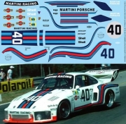 TBD818 1/20 Decals Porsche 935 24H Le Mans 1976 Martini 40 STOMMELEN/SCHURTI TBD818