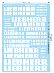 TBD905 1/12 1/16 1/18 1/20 1/24 1/43 1/14 1/87 wHITE Liebherr Logo Decals TB TBD905