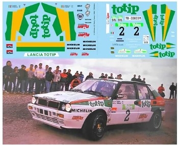 [사전 예약] TBD869 1/12 Decals Lancia Delta Totip Rally Valeo 1989 Fiorio Pirollo Decal TBD869