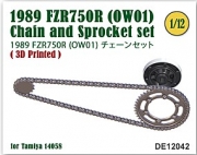 [사전 예약] DE12042 1/12 Chain & Sprocket set for 1989 FZR750R (OW01)