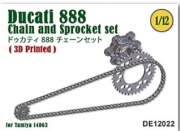 [사전 예약] DE12022 1/12 Chain and Sprocket set for Ducati 888