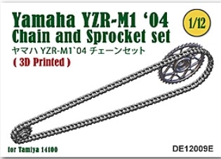 [사전 예약] DE12009E 1/12 Chain and Sprocket set for Yamaha YZR-M1 '04 (Easy Painting)