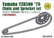 [사전 예약] DE12007E 1/12 Chain and Sprocket set for Yamaha YZR500 '78 (Easy Painting)