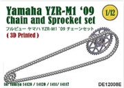 [사전 예약] DE12008E 1/12 Chain and Sprocket set for Yamaha YZR-M1 '09 (Easy Painting)