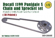 [사전 예약] DE12005E 1/12 Chain and Sprocket set for Ducati 1199 Panigale S (Easy Painting)