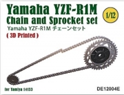 [사전 예약] DE12004E 1/12 Chain and Sprocket set for Yamaha YZF-R1M (Easy Painting)