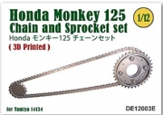 [사전 예약] DE12003E 1/12 Chain and Sprocket set for Honda Monkey 125 (Easy Painting)