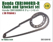 [사전 예약] DE12001E 1/12 Chain and Sprocket set for Honda CBR1000RR-R FIREBLADE SP (Easy Painting)