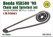 [사전 예약] DE12015 1/12 Chain and Sprocket set for Honda NSR500 '98