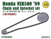 [사전 예약] DE12013 1/12 Chain and Sprocket set for Honda NSR500 '89