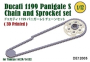 [사전 예약] DE12005 1/12 Chain and Sprocket set for Ducati 1199 Panigale S