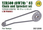 [사전 예약] DE12058 1/12 Chain & Sprocket set for YRZ500 (OW70) '83