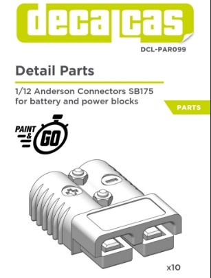 [사전 예약] DCL-PAR099 Detail for 1/12 scale models: Anderson Connectors SB175 for battery and power blocks (10
