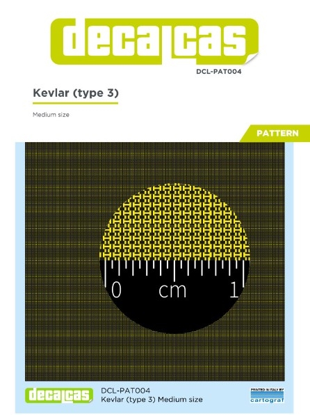 [사전 예약] DCL-PAT004 Decals for 1/24,1/20,1/12 scale models: Kevlar - type 3 - Medium Size