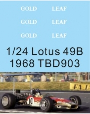 TBD903 1/24 Decals X Lotus 49B Gold Leaf 1968 Graham Hill TB Decal TBD903