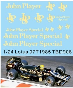 [사전 예약] TBD908 1/24 Decals Lotus 97T 1985 Ayrton Senna Missing JPS Decal TBD908
