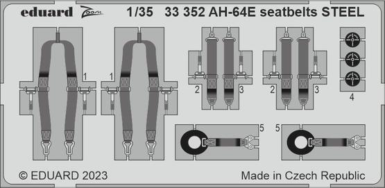 33352 1/35 AH-64E seatbelts STEEL 1/35 TAKOM