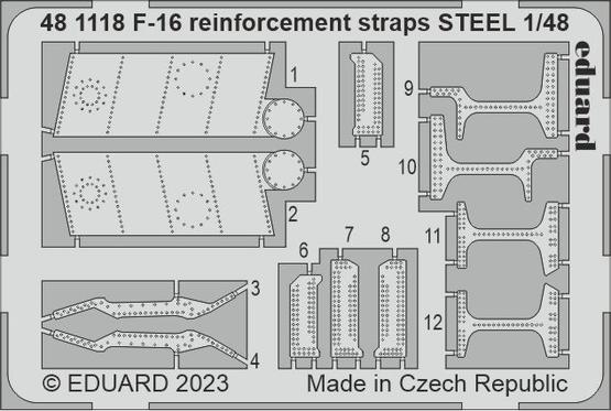 481118 1/48 F-16 reinforcement straps STEEL 1/48 KINETIC