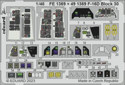 FE1369 1/48 F-16D Block 30 1/48 KINETIC