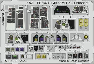 FE1371 1/48 F-16D Block 50 1/48 KINETIC