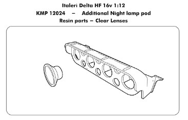 KMP12024 1/12 Lancia Delta HF 16v Additional Night lamps