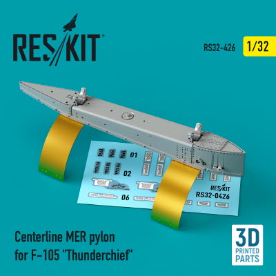 [사전 예약] RS32-0426 1/32 Centerline MER pylon for F-105 \"Thunderchief\" (3D Printing) (1/32)
